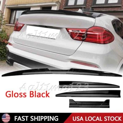 For BMW X4 F26 2014-2017 Glossy Black Rear Trunk Spoiler Wing Lip Adjustable US Foto 1 de 4