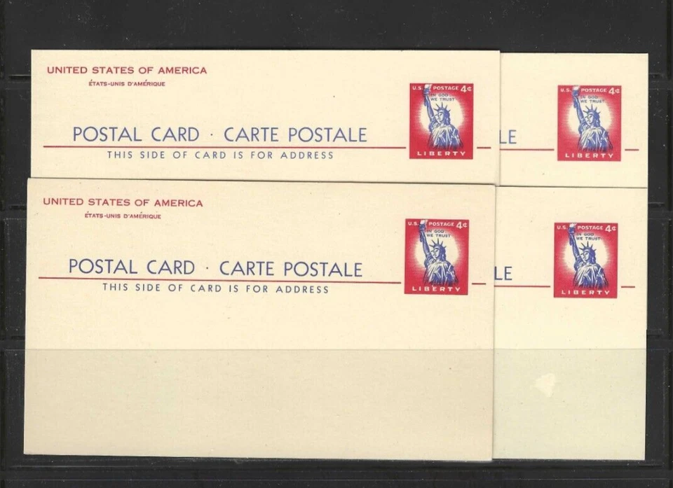 New Small Pack of 4 UX45 U. S. Mint Postal Cards - Image 1 of 1