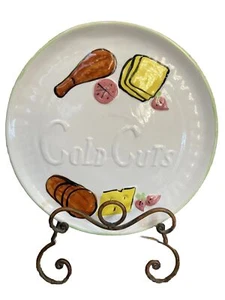 Party Platter Maurice Ceramics of California 1976 VTG Serving Cold Cuts Dish - Picture 1 of 9