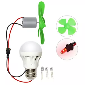12V Mini Windgenerator Klein Windturbine Windkraftanlage LED DIY Kit Lehr Modell - Bild 1 von 14