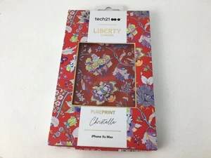 Tech21 Pure Print Liberty London Christelle iPhone Xs Max 6.5" Red NEW - Photo 1 sur 3