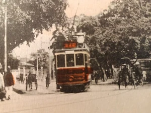 Vintage Postkarte. Queen's Road And Tramcars HongKong China (A37) - Bild 1 von 7
