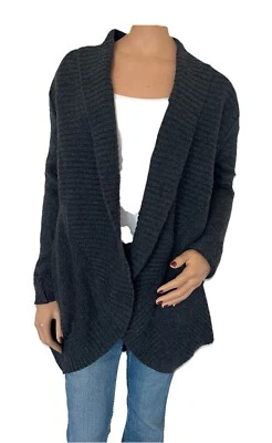 Robert Rodriguez 灰色羊毛羊绒开衫毛衣,M 码“阅读” — 第 1/4 张图片