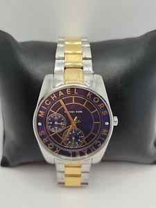 MICHAEL KORS MK6195 Women's Stainless Steel Analog Blue Dial Quartz Watch AM183 - Picture 1 of 11