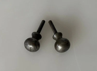 Винтажный круглый выдвижной ящик из дамасской стали с декоративной ручкой 2 шт. - Изображение 1 из 4