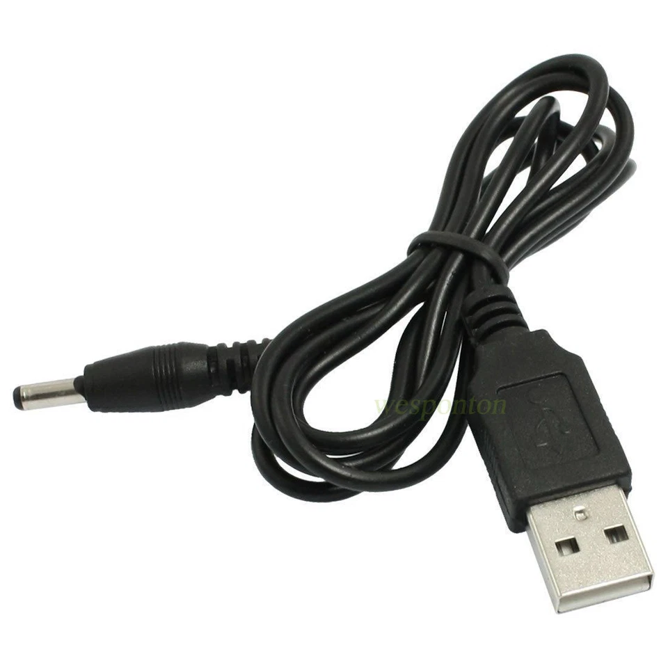 80cm USB Type a Male to 3.5mm Barrel Jack 5v DC Power Cable Black