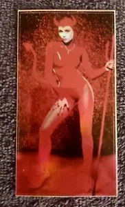 MILEY CYRUS Vintage Look 🔥DEVIL🔥 HOLO-Decal /Sticker PRISMATIC 2x4” HOT STUFF! - Picture 1 of 3