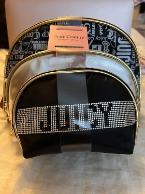 Juicy Couture cosmetics bags Make Up Case Purse set of 3 Piece - Image 1 of 4