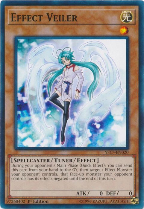 Yugioh! MP Effect Veiler - YS17-EN020 - Common - 1st Edition Moderately Played,  - Image 1 of 1