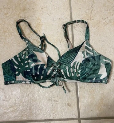 LA Hearts Bikini Top Womens M Multicolor Floral Padded - Image 1 of 3