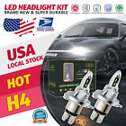 2X H4 9003 Led Headlight Bulbs High/Low Beam Conversion Kit 6000K 50W