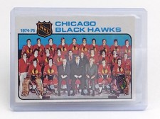 1975-1976 Chicago Black Hawks Checklist #84 OPC O-Pee-Chee Ice Hockey Card I156