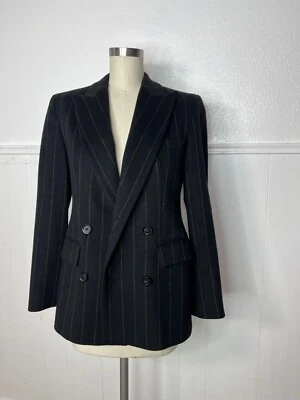 Max Mara retro pin stripe wool angora blazer jacket 4 - Image 1 of 4