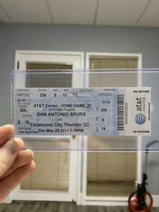2014 NBA Playoffs Thunder Spurs Game 5 Ticket Durant Westbrook Duncan Leonard - Picture 1 of 2