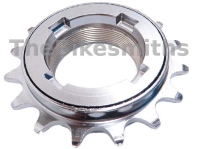 Bicicleta de una sola velocidad Dicta 1/8" rueda libre plateada BMX 16t 17t 18t 20t EZ EXTRAÍBLE Foto 1 de 2