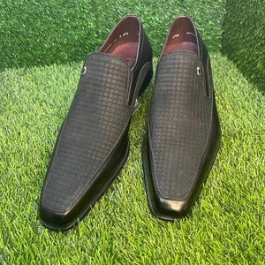 Mezlan Platinum Mens Black Loafers Size US11M Slip On Made in Spain - Picture 1 of 12