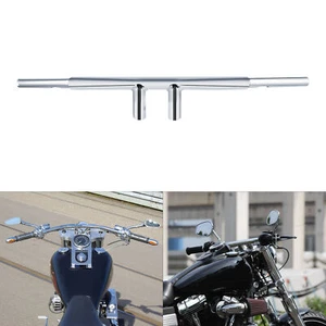 4" Rise T-Bar 1.25" Fat Handlebar Fits For Harley Dyna Wide Glide Fatboy Softail - Foto 1 di 8