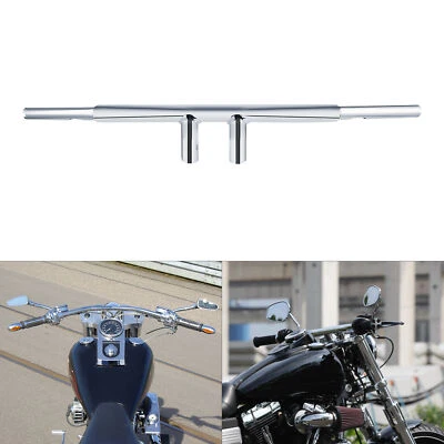 Guidão 4" Rise 1 1/4" Fat T-Bar compatível com Harley Dyna Wide Glide Fatboy Softail - Imagem 1 de 4