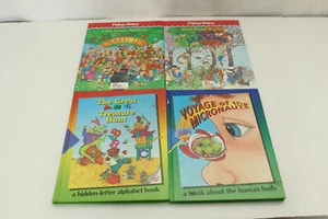 Fisher Price little People Big Book Vintage Lot 4 SOME WEAR - Picture 1 of 6