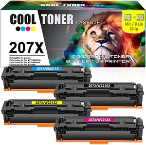 Toner für HP 207X W2210X LaserJet Pro MFP M283FDW M283FDN M282NW Mit / Kein Chip - Afbeelding 1 van 24