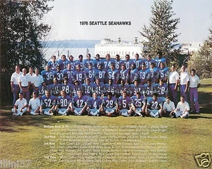 1976 SEATTLE SEAHAWKS 8X10 TEAM PHOTO STEVE LARGENT ROOKIE JIM ZORN COLOR - Picture 1 of 1