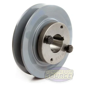 Cast Iron 4.5" Single Groove Pulley Belt B Section 5L with 1-1/8" Sheave Bushing - Picture 1 of 6