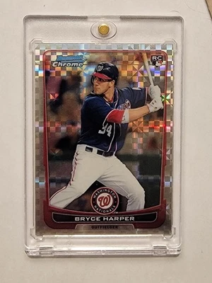 Bryce Harper ¡¡¡NOVATO!!! Bowman Chrome #214 X-Fractor 2012 (RC)!!!! por favor lea!! Foto 1 de 4
