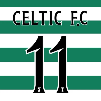 2010-12 Celtic Home Name Set   Heat Transfer Patch Fan Made - Image 1 of 3