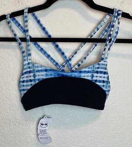 NWT Jolyn Size XS Mason Top Blue and Black Strappy Back - Picture 1 of 3
