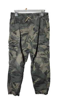 Pantalones cargo Wrangler para niños 16 verde husky camuflados cintura elástica bolsillos para correr jóvenes Foto 1 de 4