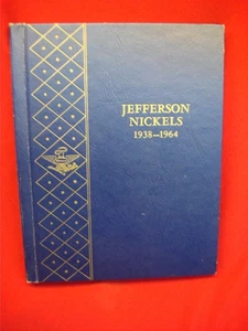 OLDER WHITMAN CLASSIC ALBUM -#9410 - JEFFERSON NICKELS 1938 - 64 - 3 PGS.- USED - Picture 1 of 8
