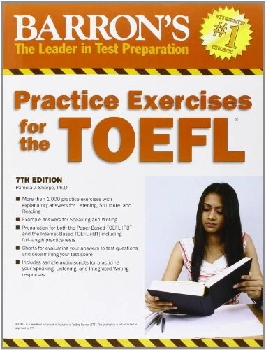 BARRON'S PRACTICE EXERCISES FOR THE TOEFL: TEST OF ENGLISH By Sharpe Pamela - Image 1 of 1