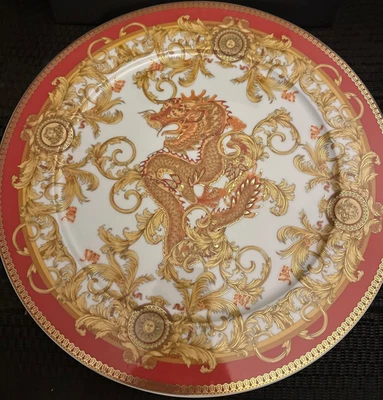 VERSACE Charger Plate Asian Dragon 13" Rosenthal Medusa sun only 1 left NEW - image 1 of 4