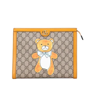 GUCCI x EXO KAI GG Supreme Teddy bear Clutch bag 660513 Women 【Used】 - Picture 1 of 10