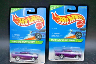 Chevy Bel Air #434 9891 15080 1995 Hot Wheels Treasure Hunt Series #7 1957 2 piezas Foto 1 de 4