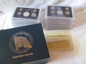 25 YEARS UNITED STATES COIN SET 1969-1993, IN HOLDERS, COA, # 4772 AND BOX - Imagen 1 de 18