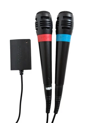 Sony PlayStation Singstar Mikrofone mit USB-Adapter | Mikros für PS2 PS3 PS4 - Bild 1 von 2