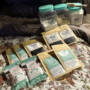 Buff City Soap -3 Tubs Laundry Soap And 9 Samples And Mini Scoop -Read Descripti - Picture 1 of 24