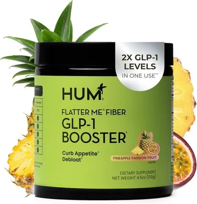 HUM Flatter Me Fiber GLP-1 Booster - Piña Fruta de la pasión - 4 oz - 06/2027 Foto 1 de 4