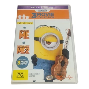 Minions Despicable Me 1 2 DVD 3 Movie Collection 3 Disc Set PG PAL Tested - Picture 1 of 5