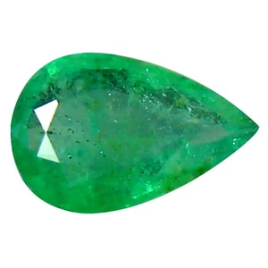 0.26 ct Flashing Pear Cut (6 x 4 mm) Colombian Emerald Natural Gemstone - Picture 1 of 1