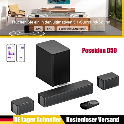 ULTIMEA 5.1 Virtuelle Surround Soundbar für TV mit Subwoofer, Rear-Lautsprechern - Bild 1 von 4