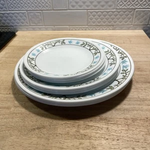 12 Pcs. Corelle GARDEN HOME Birdhouse PLATES 4 DINNER 4 Salad, 4 BREAD - Picture 1 of 6