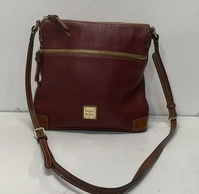 Dooney & Bourke Women Red Leather Crossbody Purse Adjustable Bag - Image 1 of 4