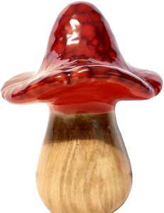Ceramic Magic Mushroom - 5 1/2" Figure - Spring/Mythical Decor - In/Outdoor - Picture 1 of 8