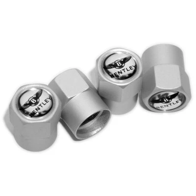 Tapas de válvula de aire para neumáticos Bentley de ajuste hexagonal 4 piezas vástago cubierta antipolvo decoración plateada Foto 1 de 4