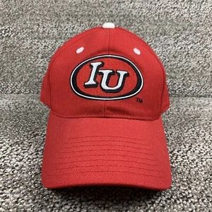 Vintage Indiana Hoosiers Cap Hat Fitted Size 7 1/4 Wool Red NCAA TOW - Picture 1 of 11