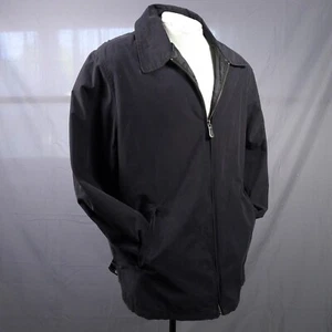 Nautica Mens Classic Zip-Up Bomber, Golf, Sailing Jacket Waist Coat XL, Black - Picture 1 of 19