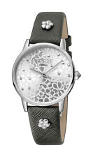 Ferre Milano Women's FM1L103L0201 Silver Dial Grey  Leather Wristwatch