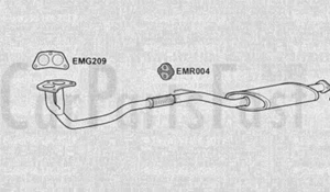 EXDN2038 EXHAUST FRONT PIPE & SILENCER +3Yr Warranty - Picture 1 of 2
